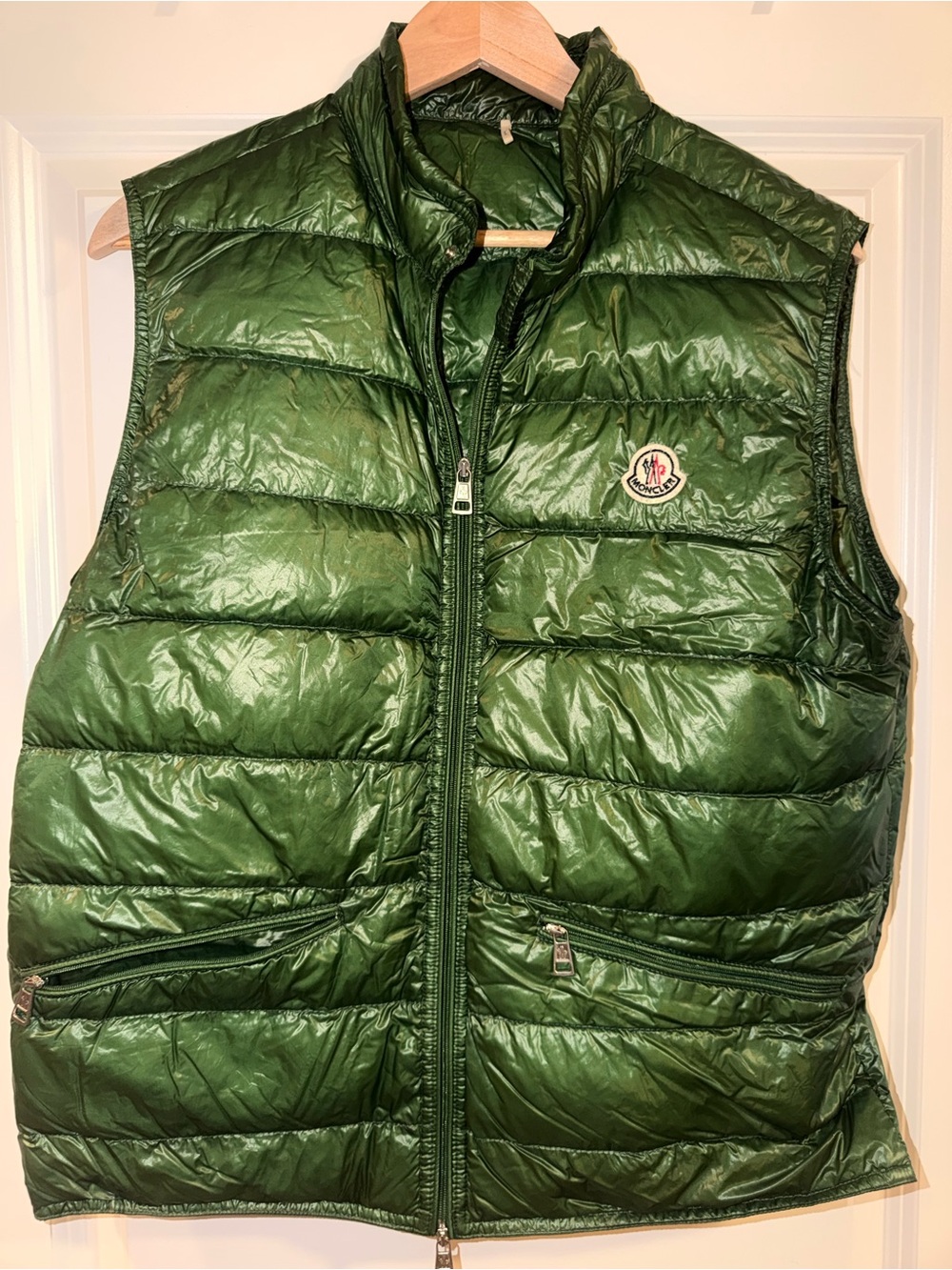 Men’s Moncler Green Puffer Vest (Goose Down/Feather)